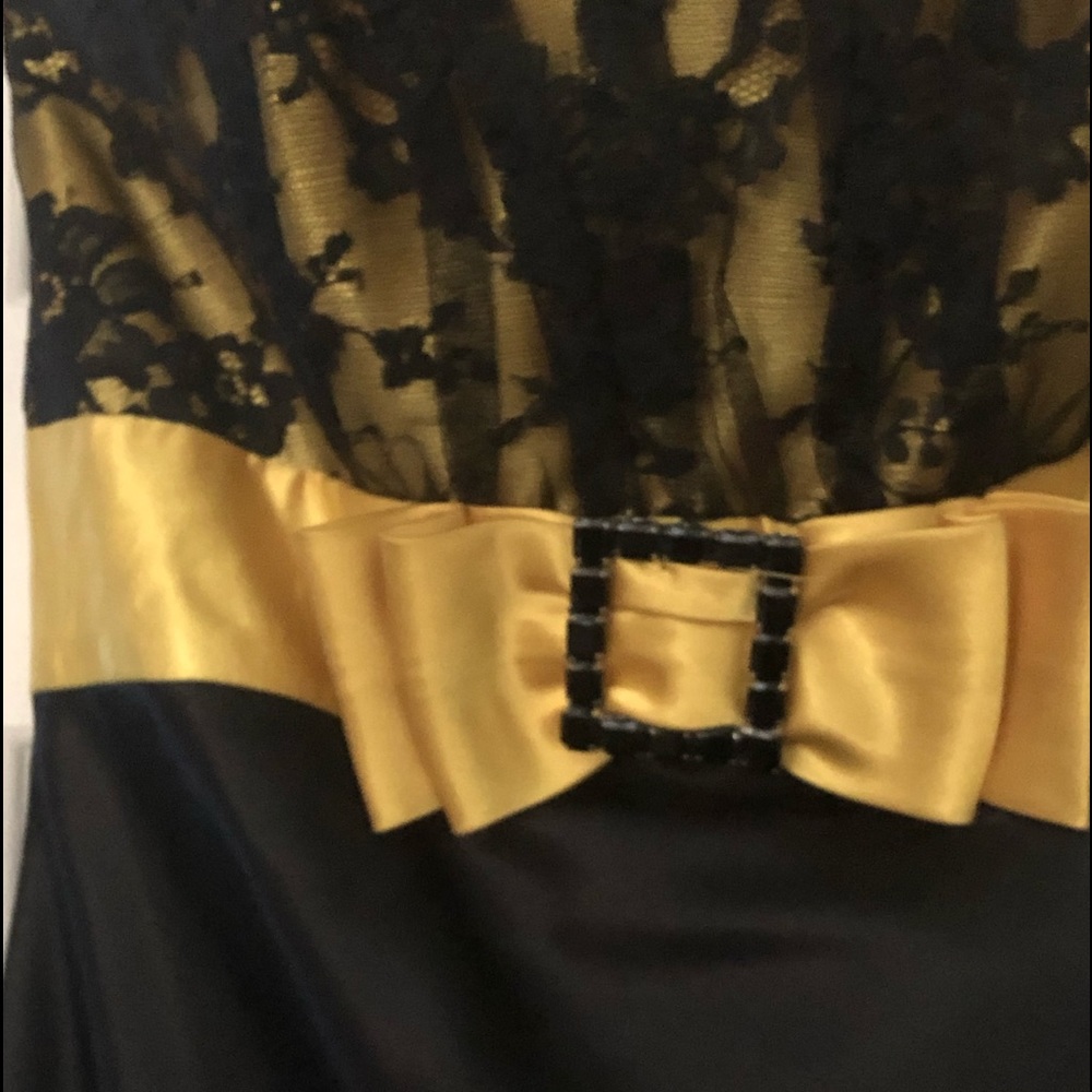 Black & Gold tuxedo dress